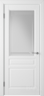 Межкомнатная дверь Стокгольм 56ДО0 Белая эмаль