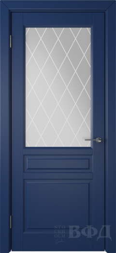 Межкомнатная дверь Стокгольм 56ДО09 Синий