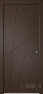 Межкомнатная дверь Флитта 26ДГ05 Шоколад